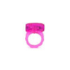 Cockring rose vibrant avec stimulation du clitoris 